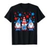 4th of July Gnomes Patriotic American Flag Cute Gnome Women T-Shirt
