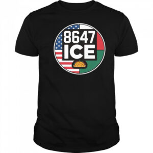 8647 ICE Taco Funny America Mexico Flag Shirt
