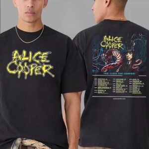 Alice Cooper Too Close For Comfort Tour 2025 List Dates T-Shirt