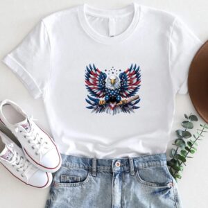 American Bald Eagle T-Shirt – 4th of July Patriotic USA Freedom Tee
