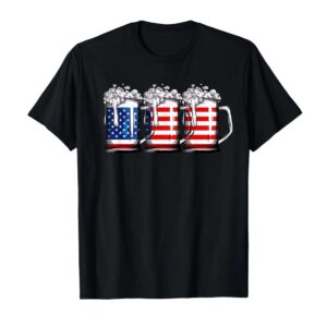 American Flag 4th of July Men Women Merica Drinking USA T-Shirt