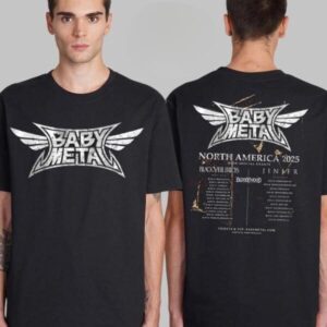 BABYMETAL North America 2025 Tour Poster Tour Dates Two Sides T-Shirt