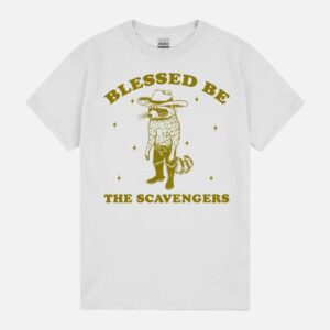Blessed Be The Scavengers Cowboy Raccoon Meme Weird Silly Meme Unisex T-Shirt