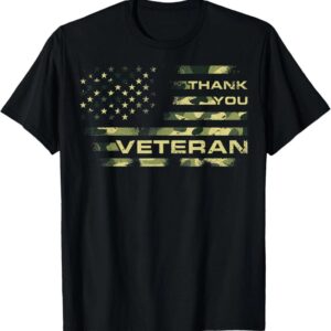 Camouflage flag veteran shirt