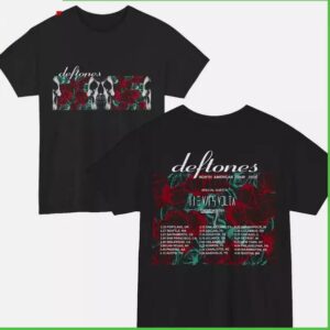 Deftones North American Tour Shirt 2025 Two Side Tour T Shirt