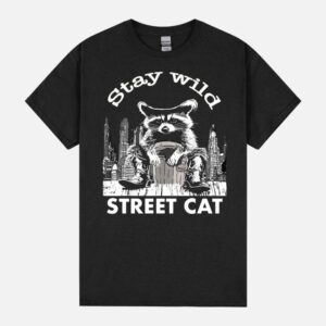Funny Raccoon Stay Wild Street Cats Unisex T-Shirt
