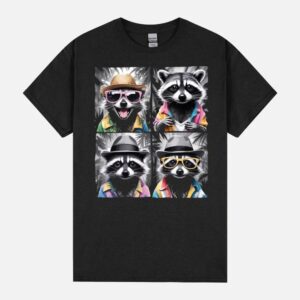 Funny Raccoon With Sunglasses Photobooth Summer Vacation Unisex T-Shirt
