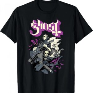 Ghost Band World Tour 2025 Bats and Band T-Shirt
