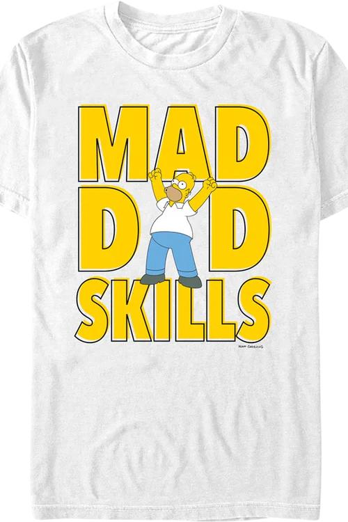 Homer Simpson Mad Dad Skills Simpsons T-Shirt