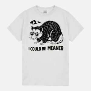 I Could Be Meaner Funny Meme Racoon Humor Sarcastic Retro Unisex T-Shirt