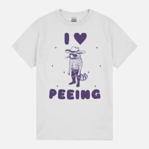 I Love Peeing Cowboy Raccoon Meme Trash Panda Silly Meme Unisex T-Shirts