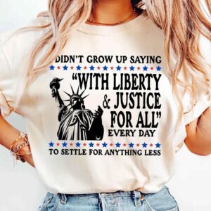 Liberty and Justice For All Shirts Human Rights TShirt 4th of July Equality Tee