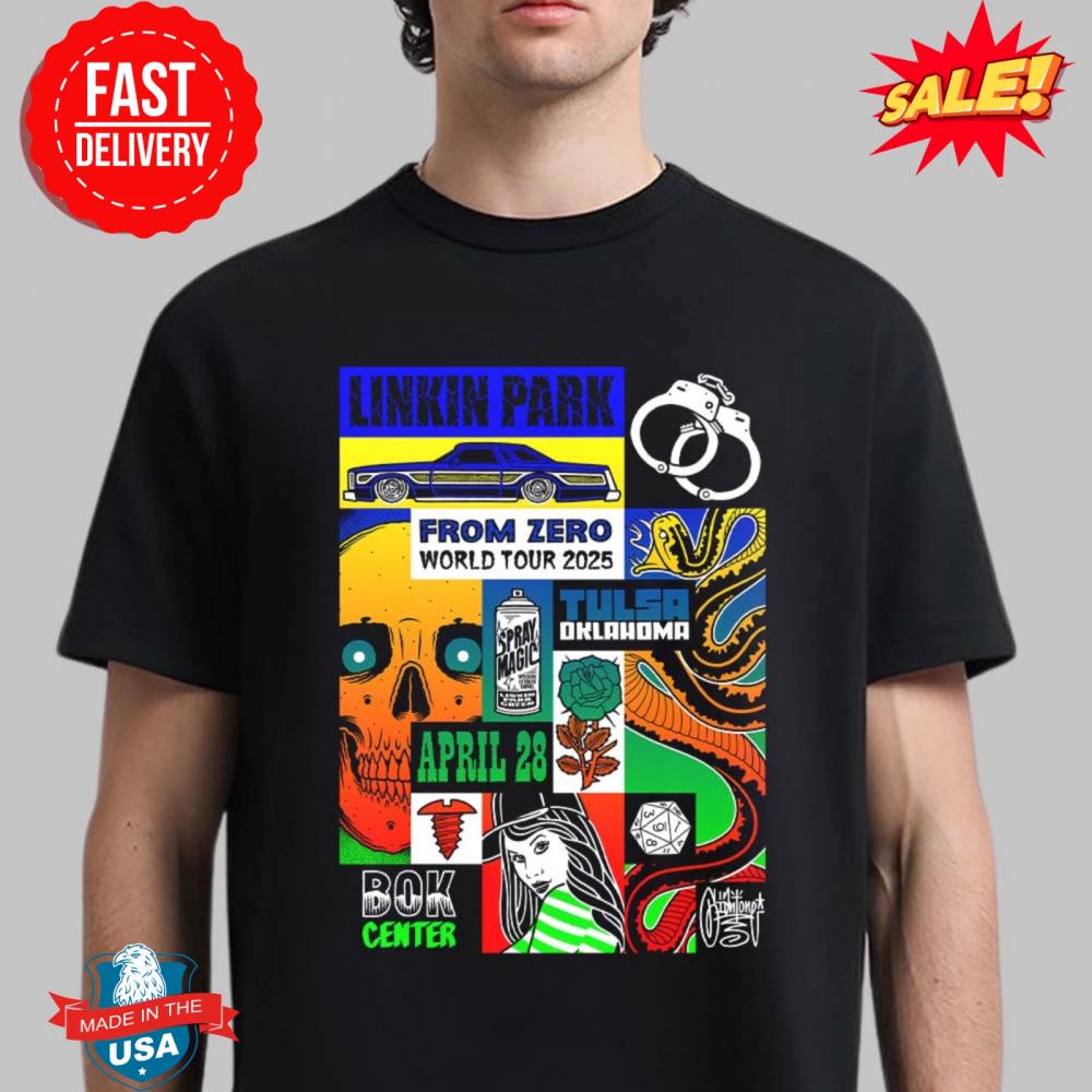 Linkin Park From Zero World Tour 2025 Tulsa Oklahoma ConcertOn April 28 T-Shirt