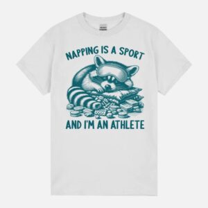 Napping Is Sport And I’M An Athlete Funny Meme Racoon Retro Unisex T-Shirt