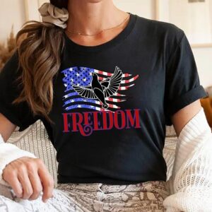 Patriotic Bird and American Flag Shirt