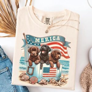 Patriotic Labrador 4th of July Shirt