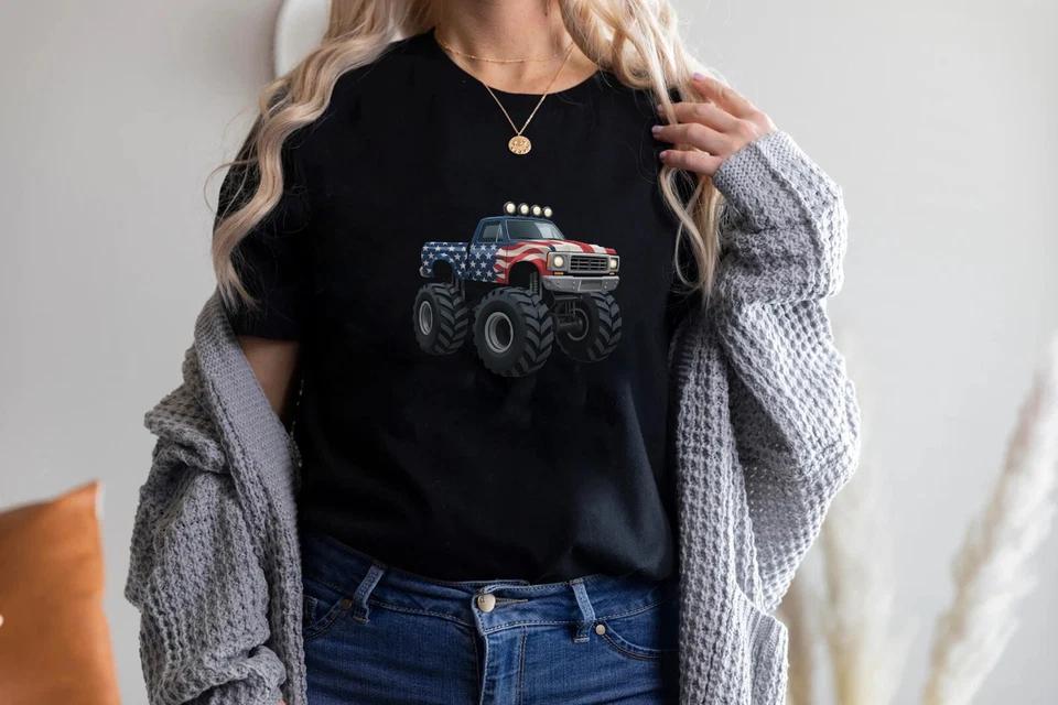 Patriotic Monster Truck Shirt – 4th of July USA Flag Pickup Tee Patriotic Monster Truck Shirt – 4th of July USA Flag Pickup Tee