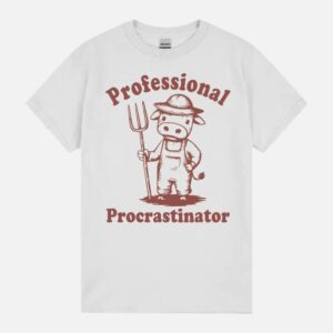 Professional Procrastinator Funny Meme Racoon Retro Humor Unisex T-Shirt