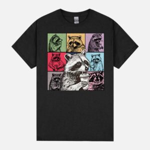 Racoon Drink Coffee Sweat Raccoon Meme Sweat Funny Racoon Sweater Funny Trash Panda Racoon Lover Cozy Racoon Unisex T-Shirt