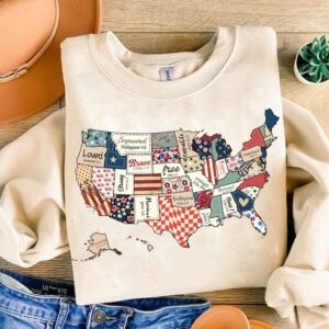 Retro America USA Map Shirt