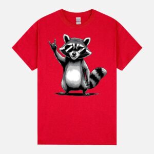 Retro Raccoon Rock Music Funny Racoon Lovers Gift Men Kids Unisex T-Shirt