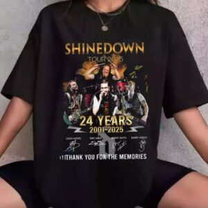 Shinedown 2025 Tour 24 Years Anniversary 2001-2025 Shirt