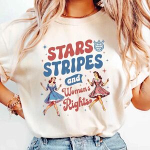 Stars Stripes And Women’s Rights Shirt, Retro Fourth Of July Shirt