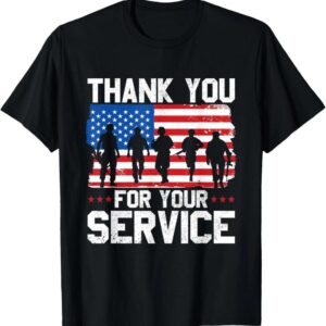 Thank You For Your Service American Flag Veterans Day 2025 T-Shirt