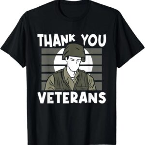Thank You Veterans Patriotic American Flag Veterans Day 2025 T-Shirts