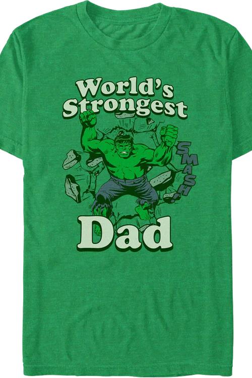World's Strongest Dad Incredible Hulk Marvel Comics T-Shirt
