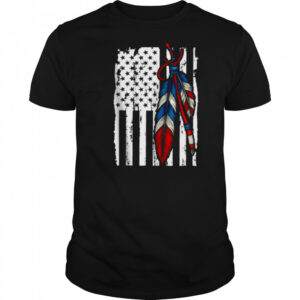 American Flag Native Feather Pride Month Indigenous SHirt