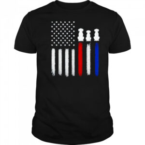 American Flag with Dog Silhouettes, Pet Lover 4th of July T-Shirt