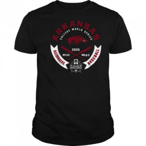 Arkansas Razorbacks College World Series 2025 MCWS Gray T Shirt