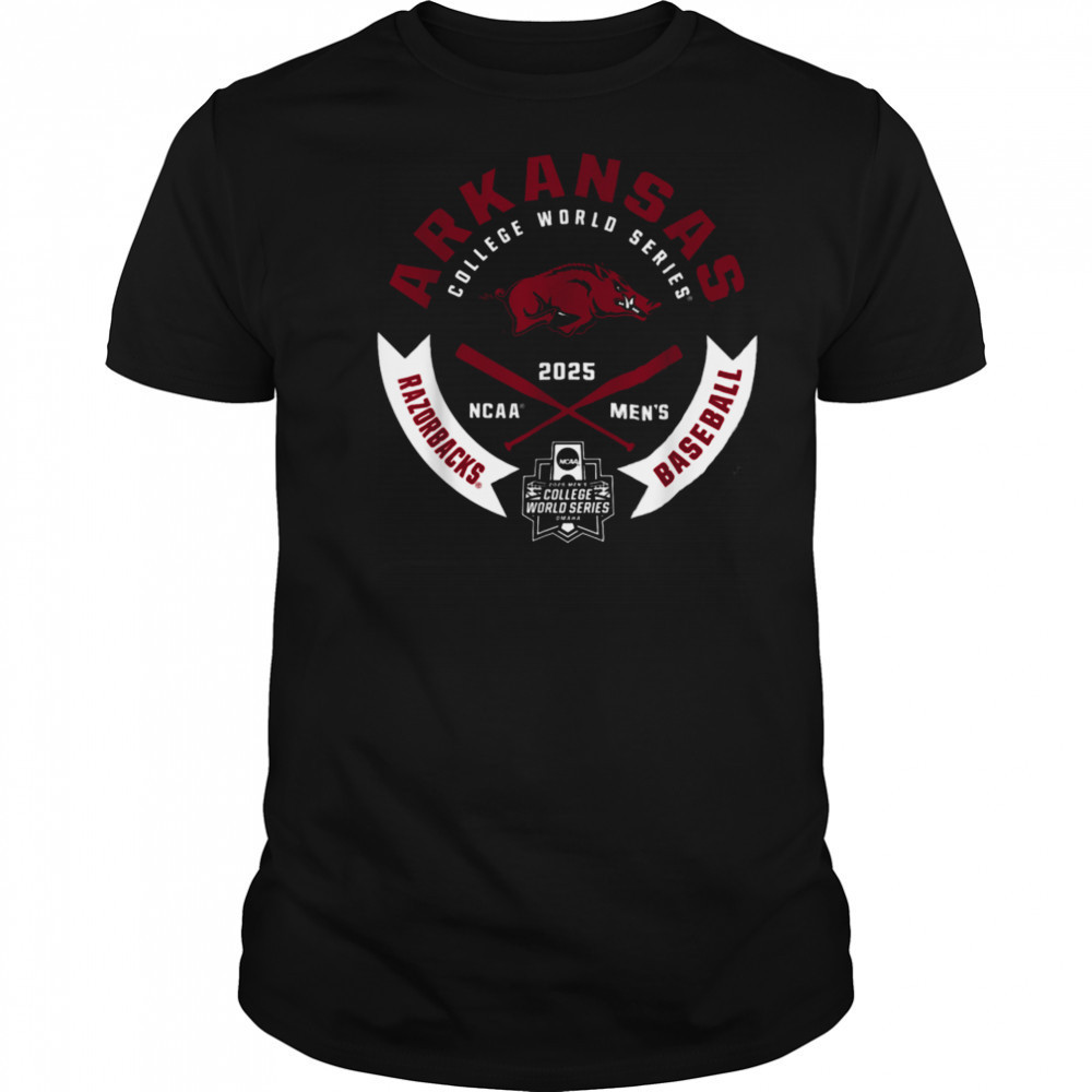 Arkansas Razorbacks College World Series 2025 MCWS Gray T Shirt