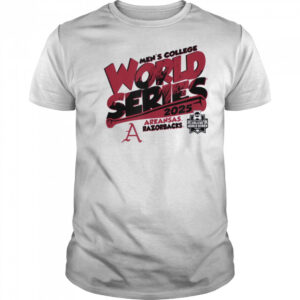 Arkansas Razorbacks MCWS 2025 Baseball Boom White T Shirt
