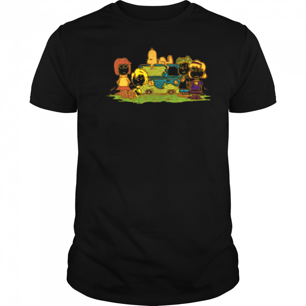 Awesome Mysterious Gang Scooby-Doo Peanuts T-Shirt