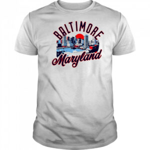 Baltimore Maryland Skyline Sunset shirt