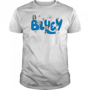 Bluey Logo Characters funny shirt