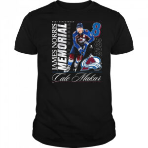 Cale Makar Colorado Avalanche 2025 Norris Trophy Winner Shirt