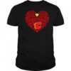 Calgary Flames Floral Pattern Heart logo shirt