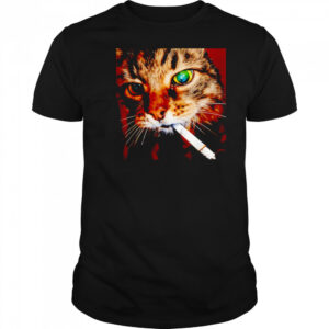 Cat Smoking funny meme shirt