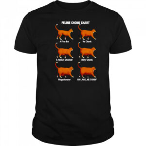 Cats feline chonk chart a fine boi he chonk shirt