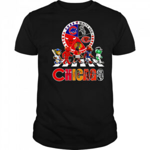 Chicago sports mascot Abbey Road logo shirt