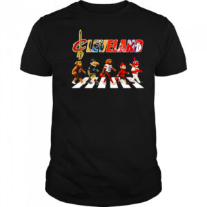Cleveland sports mascot Abbey Road cross road shirt