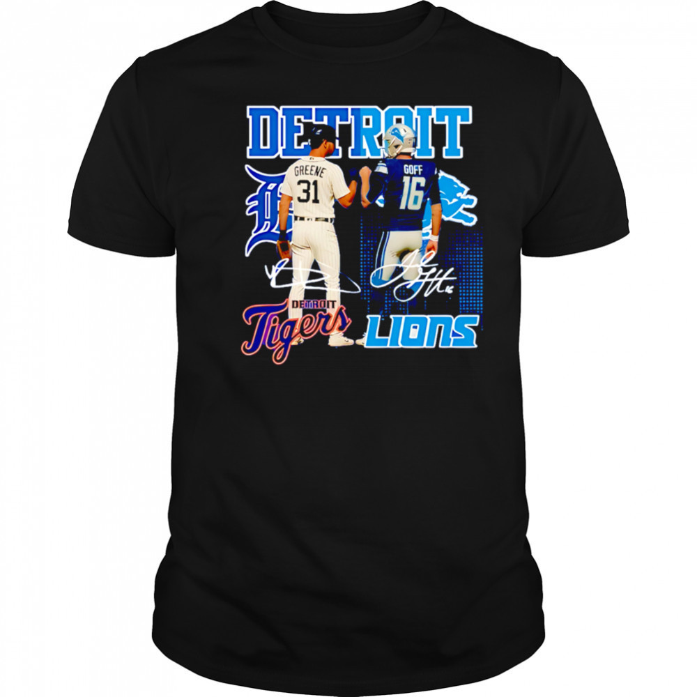 Detroit lions and tigers star power shirt