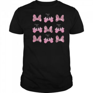 Disney Minnie Mouse Pink Camo Retro Bow Grid shirt