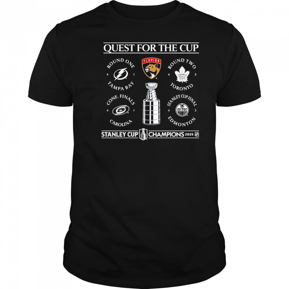 Florida Panthers 2025 Stanley Cup Champions Schedule T-Shirt