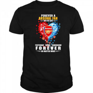 Forever a Arsenal fan win or lose yesterday today tomorrow shirt