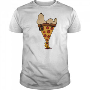 Gluttony Pizza Snoopy and Woodstock shirt