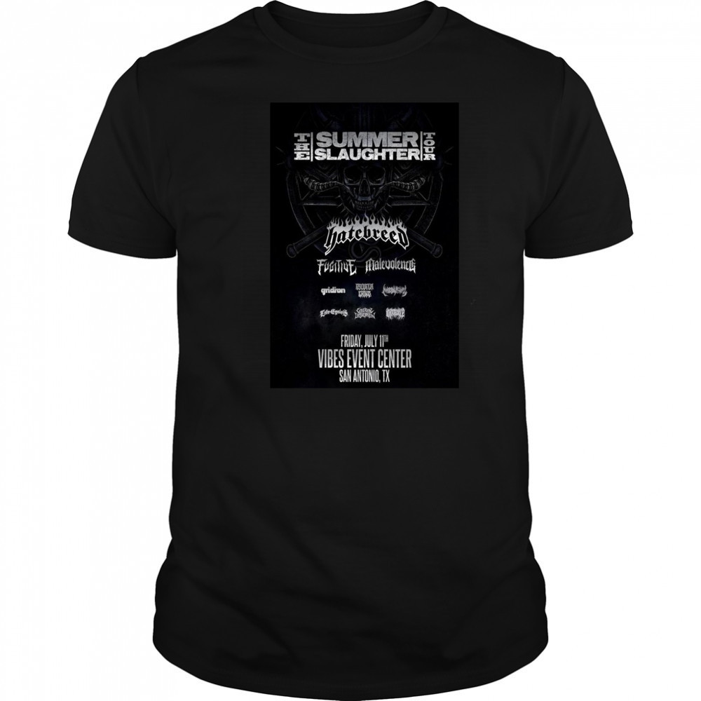 Hatebreed Texas Jul 11 2025 San Antonio Tour Poster T-Shirt